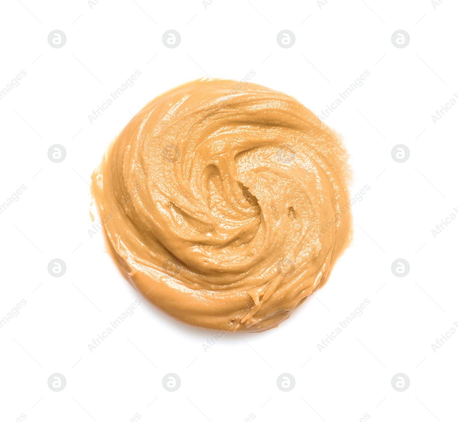 Photo of Creamy peanut butter on white background