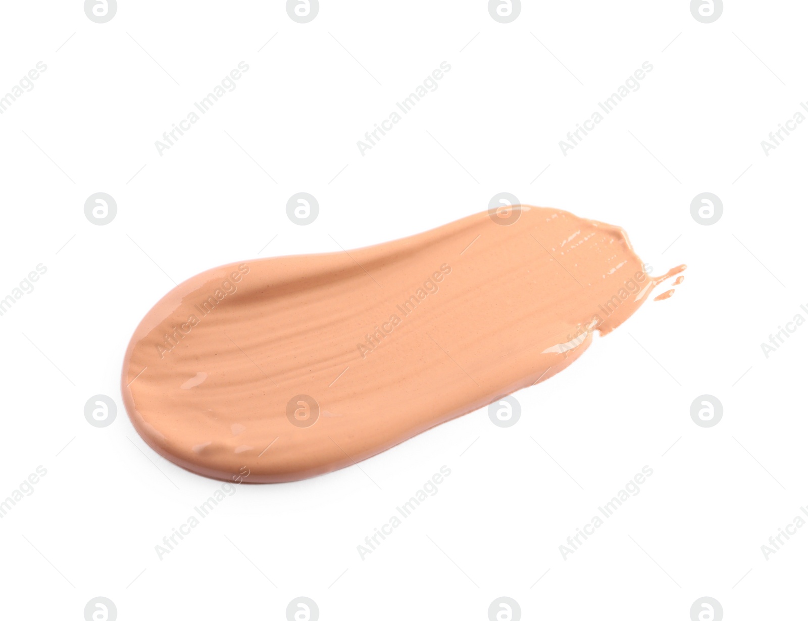 Photo of Sample of skin foundation on white background