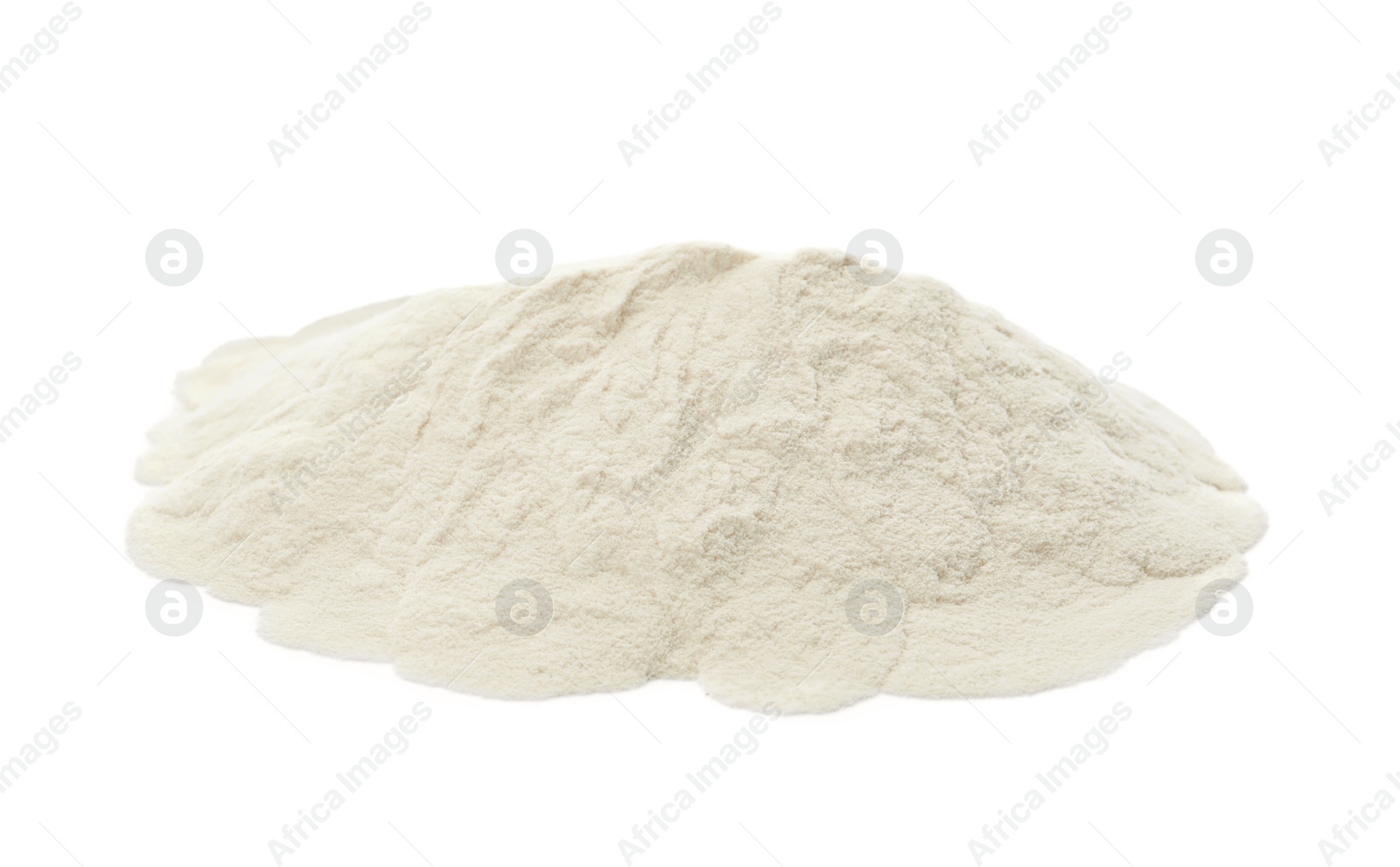 Photo of Pile of agar-agar powder isolated on white