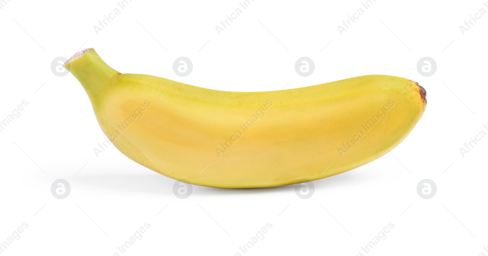 Photo of Tasty ripe baby banana isolated on white