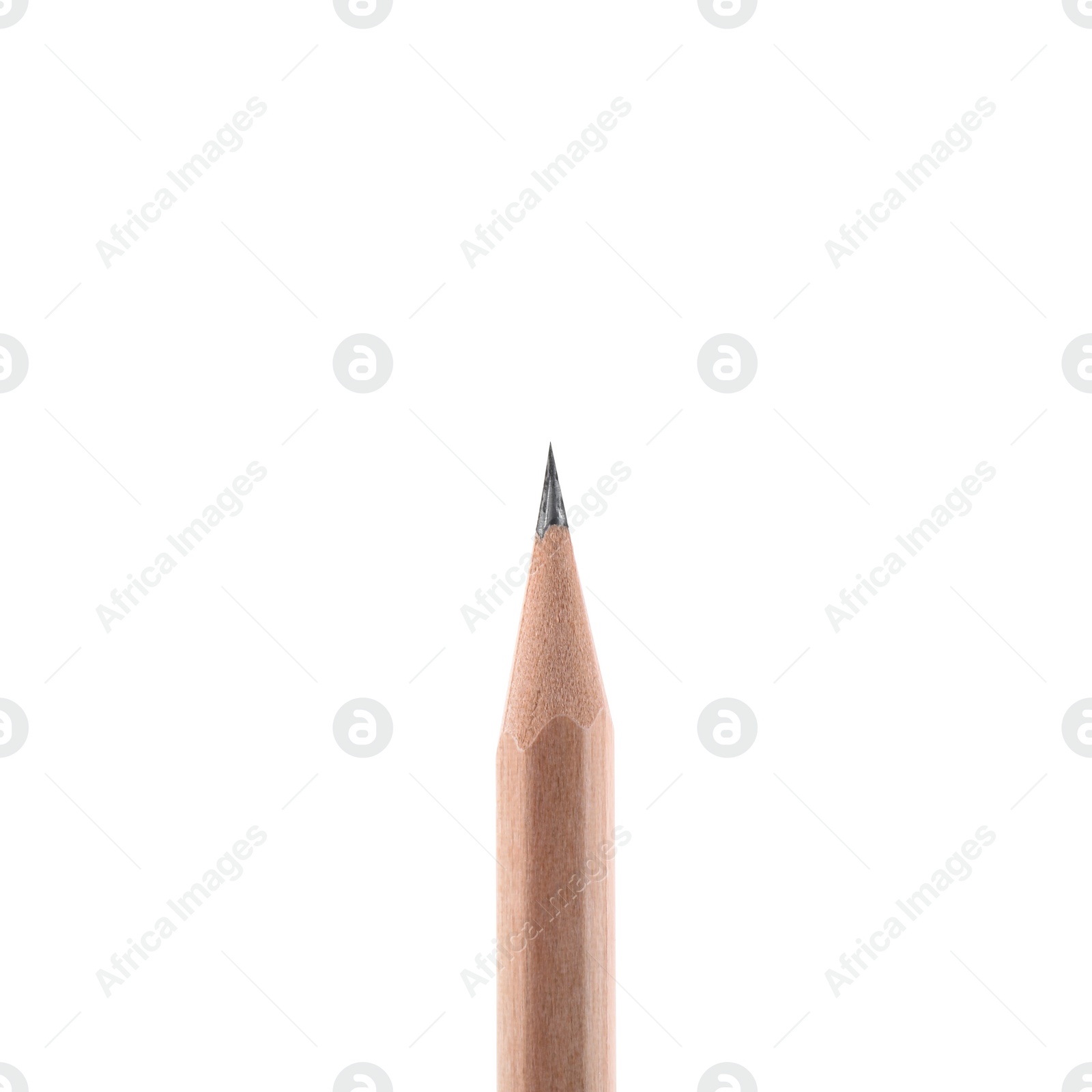 Photo of One sharp graphite pencil isolated on white