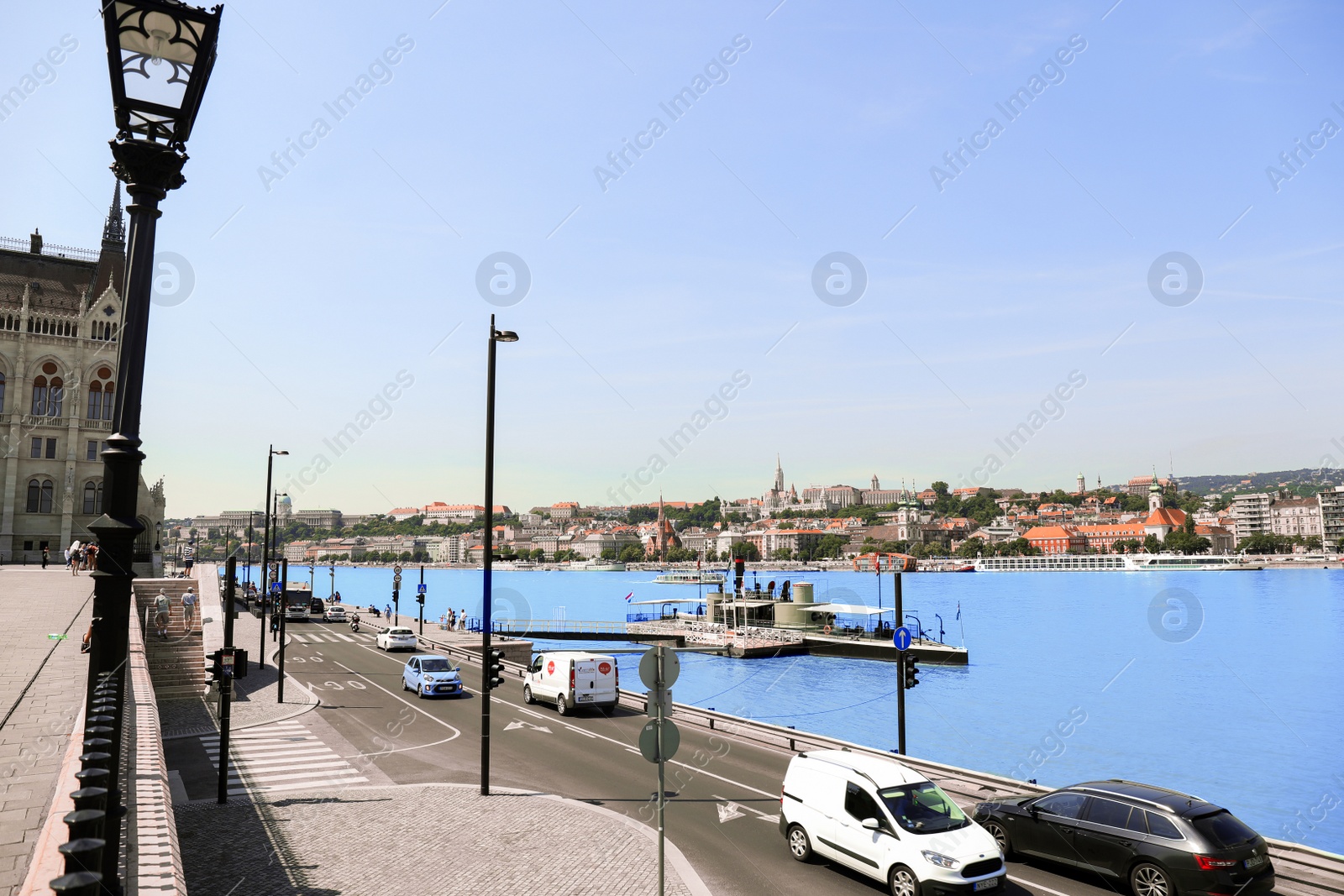 Photo of BUDAPEST, HUNGARY - JUNE 18, 2019: Beautiful view with Danube river, Saint Anne Parish of Upper Watertown and Fisherman's Bastion