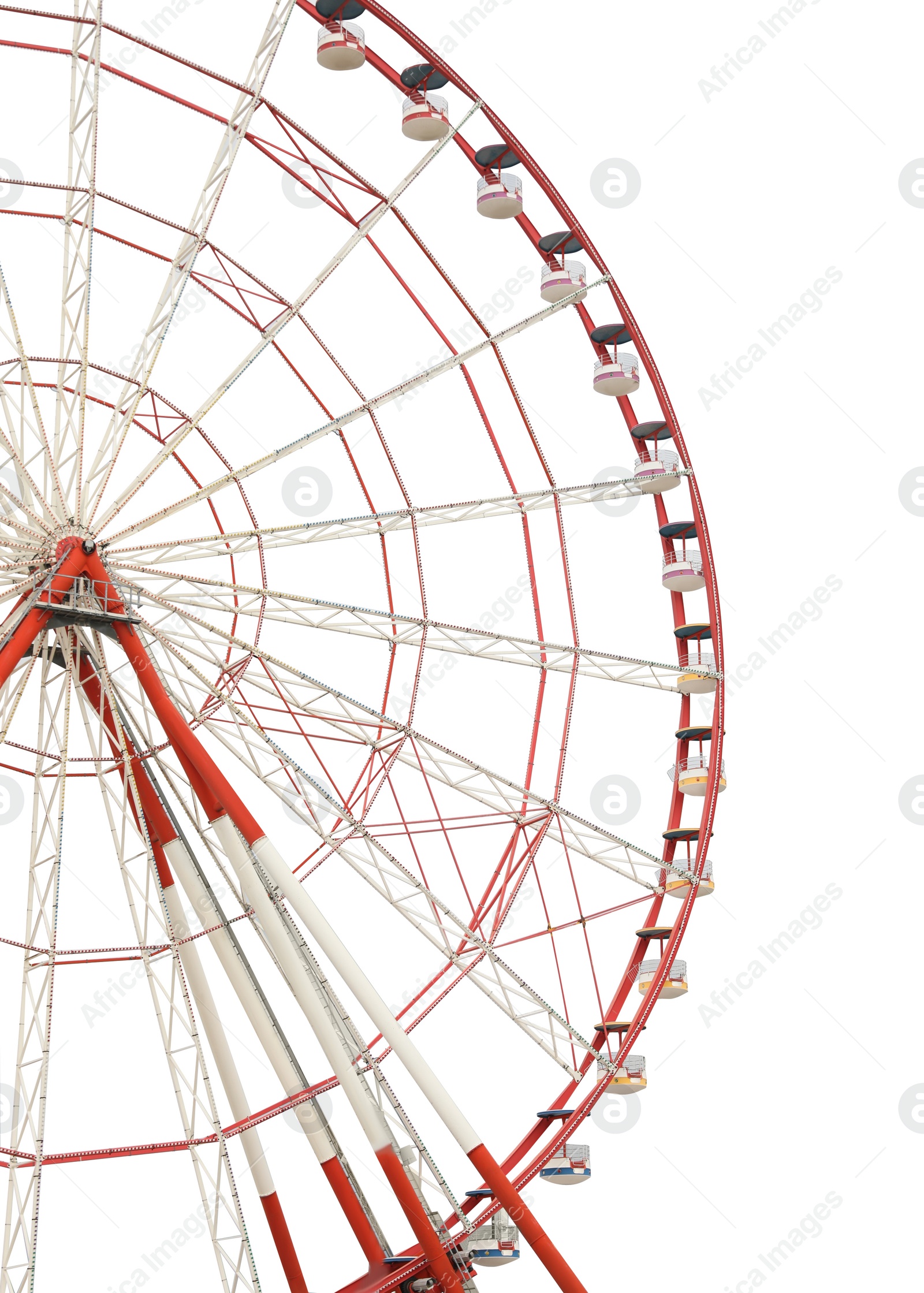 Image of Beautiful large Ferris wheel isolated on white