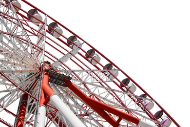 Beautiful large Ferris wheel isolated on white