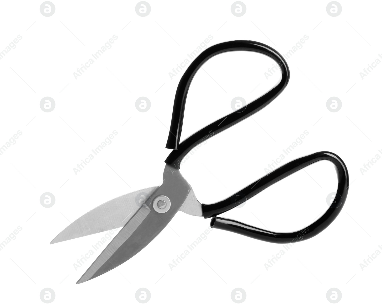 Photo of Pair of craft scissors on white background