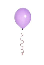 Photo of Colorful balloon on white background. Party time