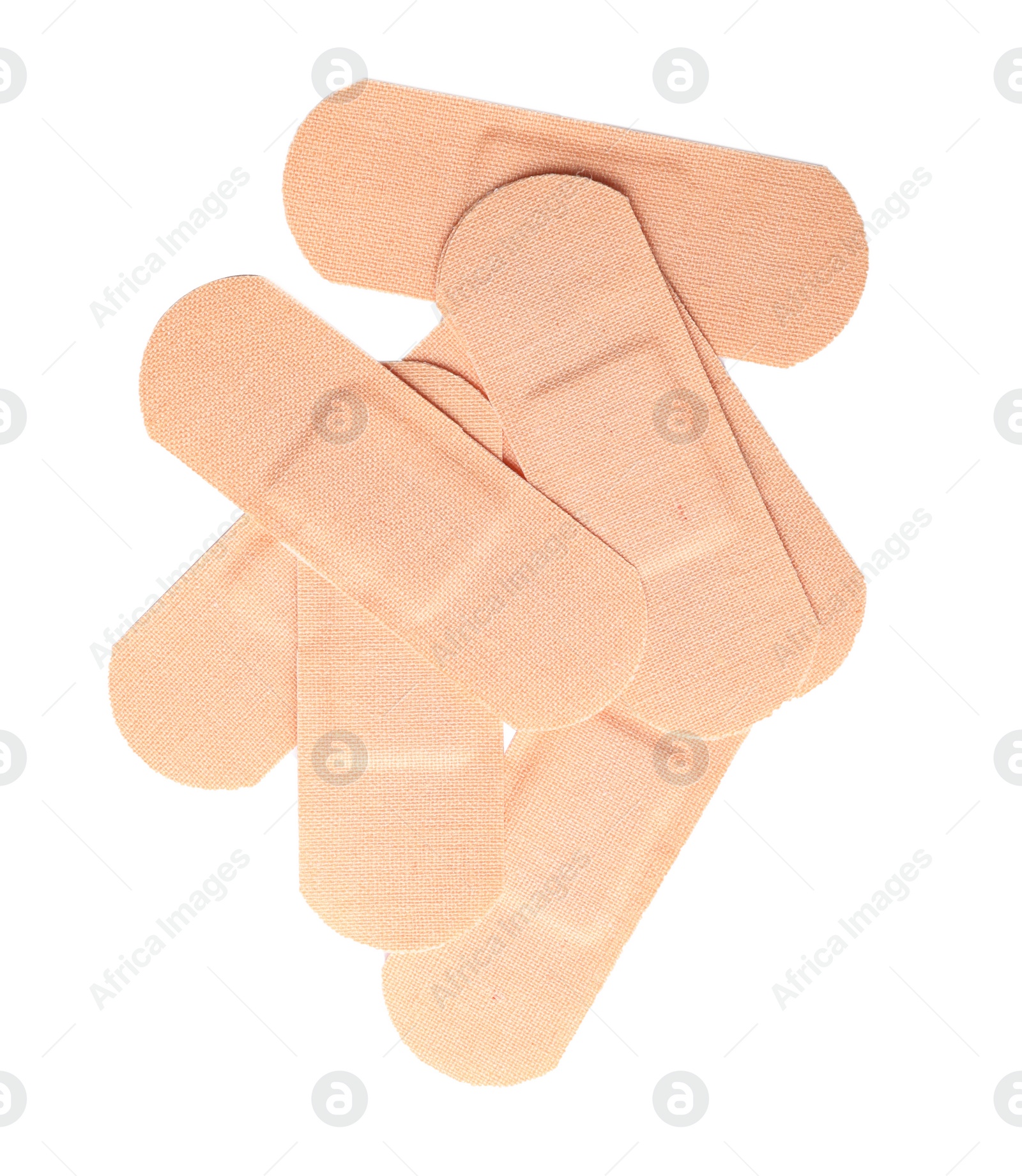 Medical sticking plasters isolated on white. First aid item Photo of Medical sticking plasters isolated on white. First aid item
