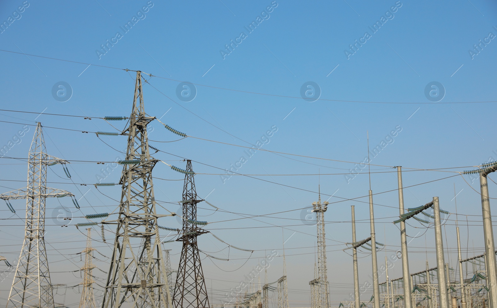 Photo of Modern electrical substation outdoors on sunny day