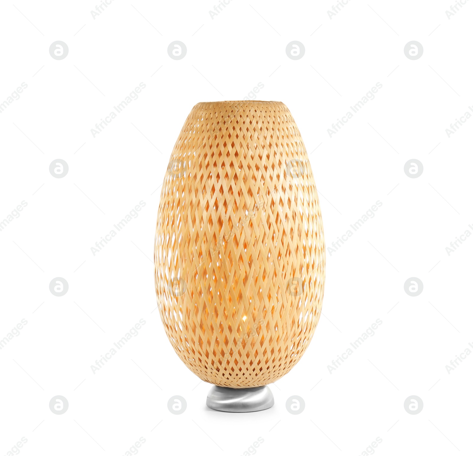 Photo of Stylish lamp on white background. Idea for interior design