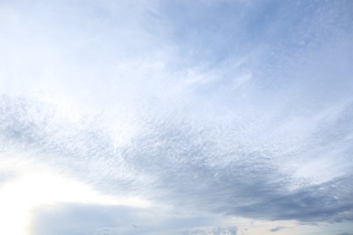 Picturesque view on beautiful sky with clouds