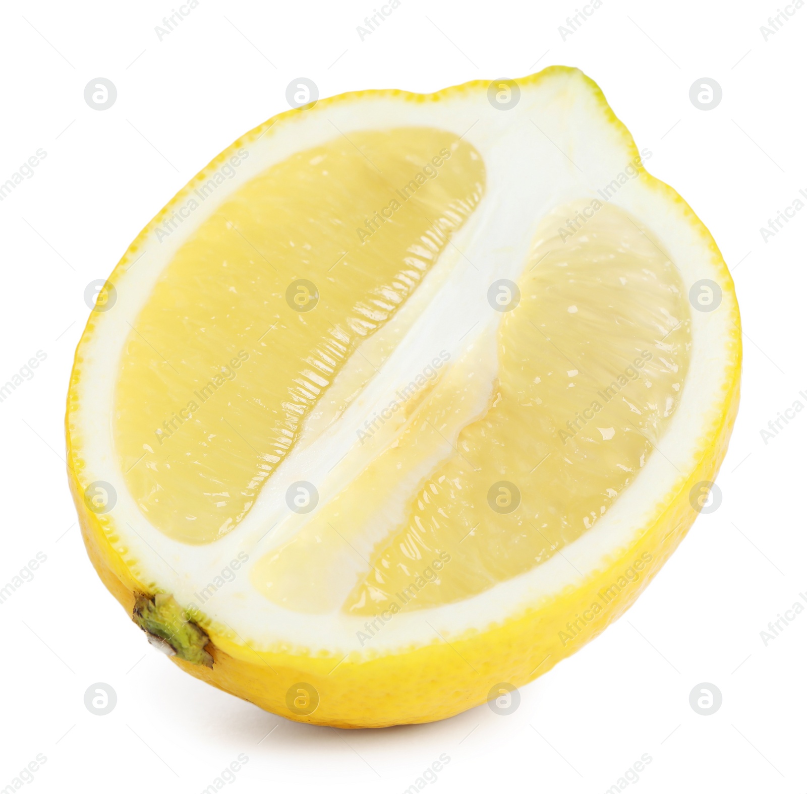 Photo of Half of fresh lemon isolated on white