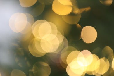 Photo of Blurred view of beautiful Christmas lights. Bokeh effect