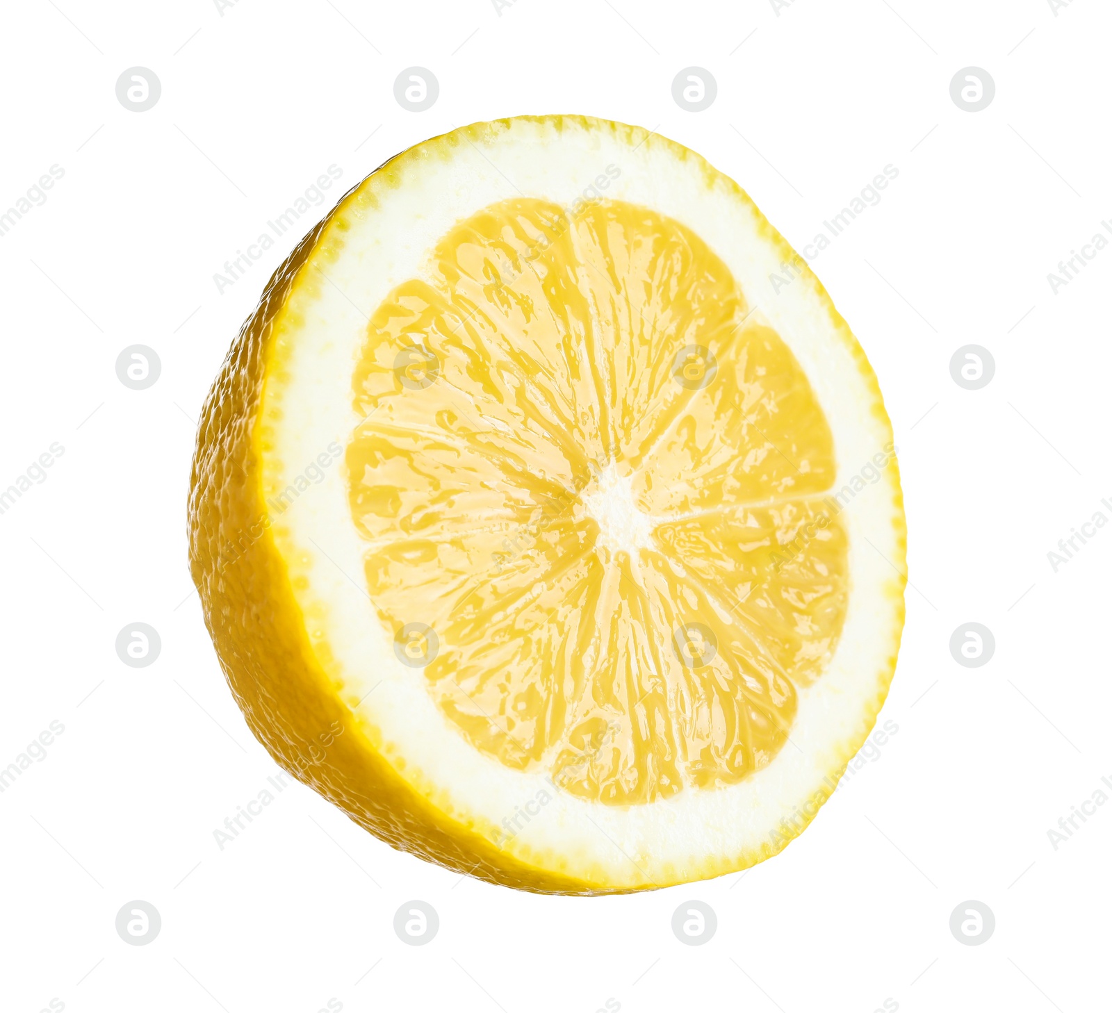 Photo of Half of fresh lemon isolated on white