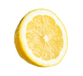 Half of fresh lemon isolated on white