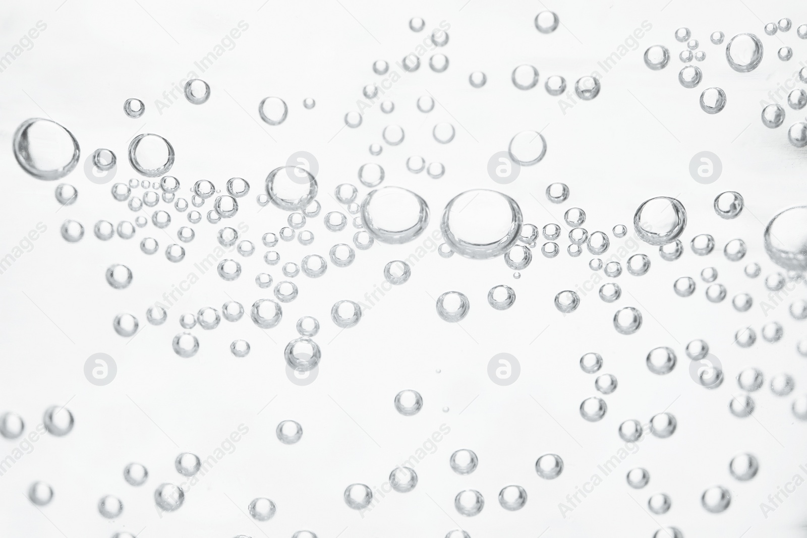 Image of Closeup view of soda water with bubbles