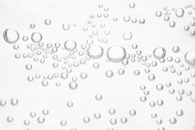 Closeup view of soda water with bubbles