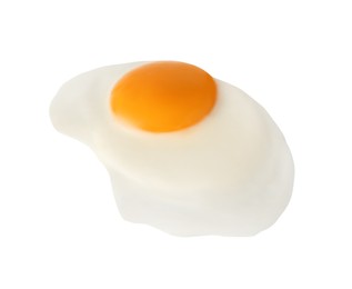 Photo of Tasty fried chicken egg isolated on white