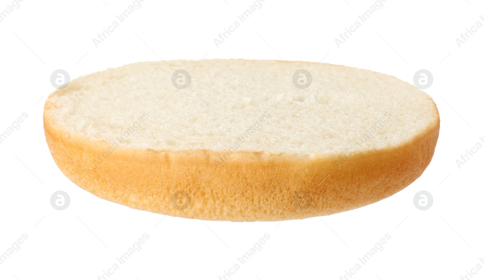 Photo of Half of fresh burger bun isolated on white