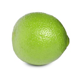 Citrus fruit. One fresh lime isolated on white