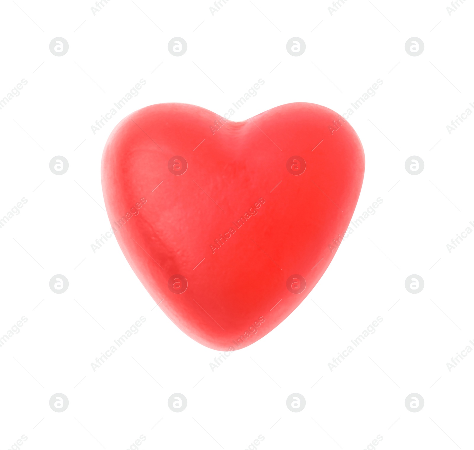 Photo of Jelly candy in shape of heart isolated on white