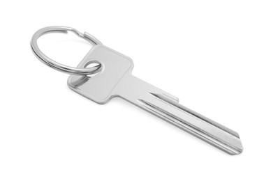 Photo of One key with ring isolated on white