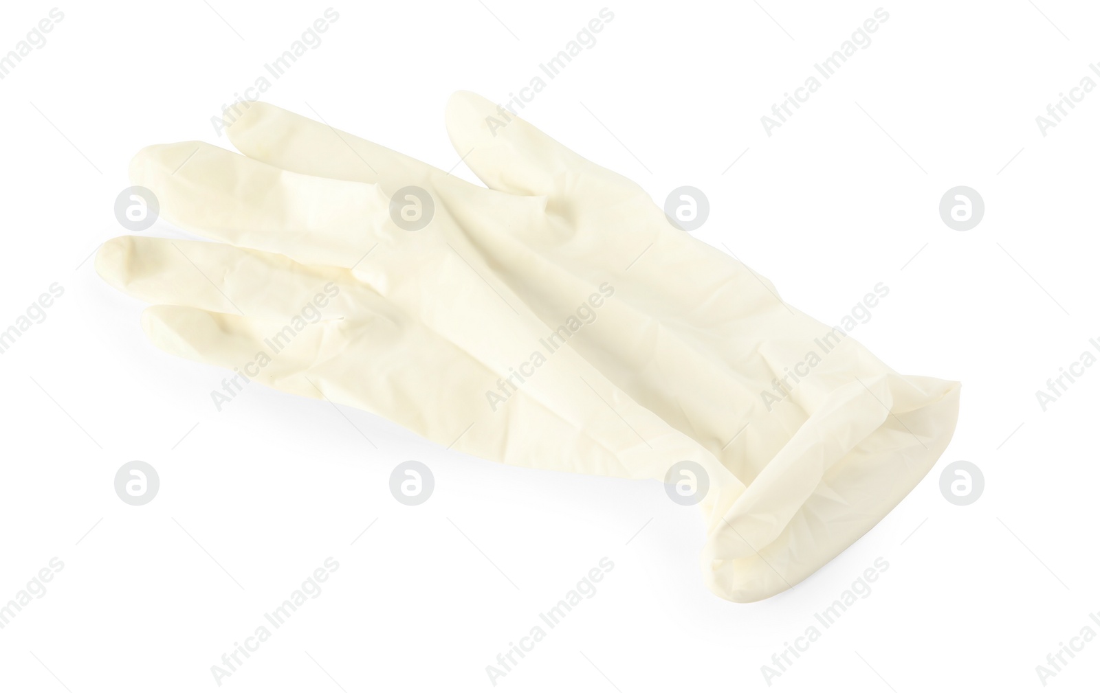 Photo of Protective glove isolated on white. Medical item