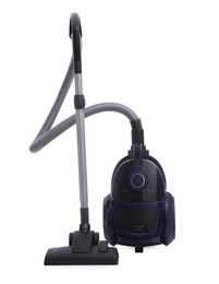 Photo of Modern new vacuum cleaner on white background