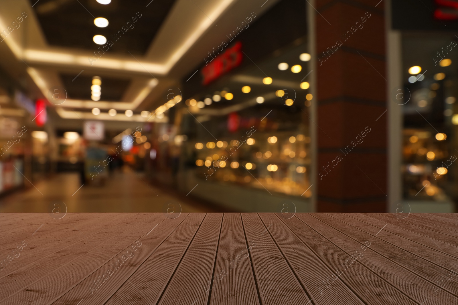 Image of Empty wooden surface indoors. Space for design