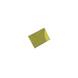 Photo of Piece of golden confetti isolated on white