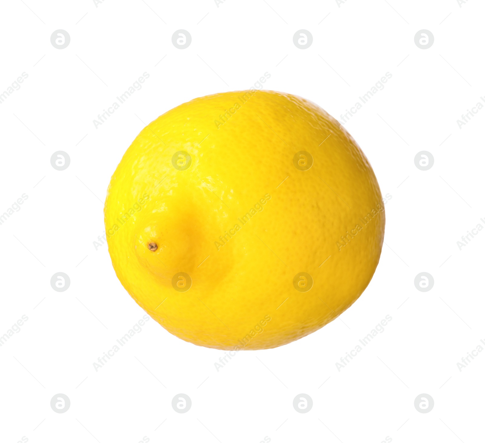 Photo of Citrus fruit. One fresh ripe lemon isolated on white