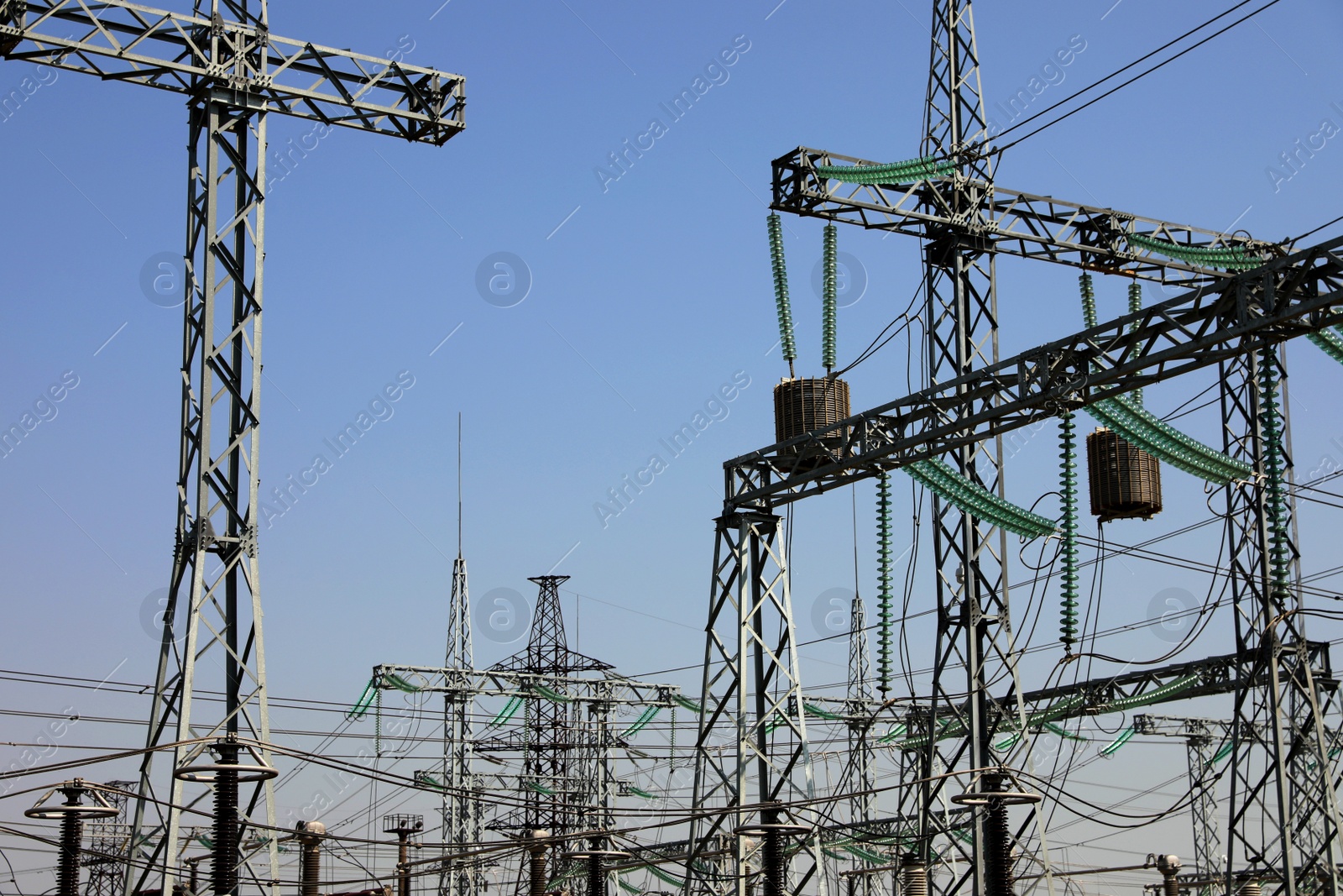 Photo of Modern electrical substation outdoors on sunny day