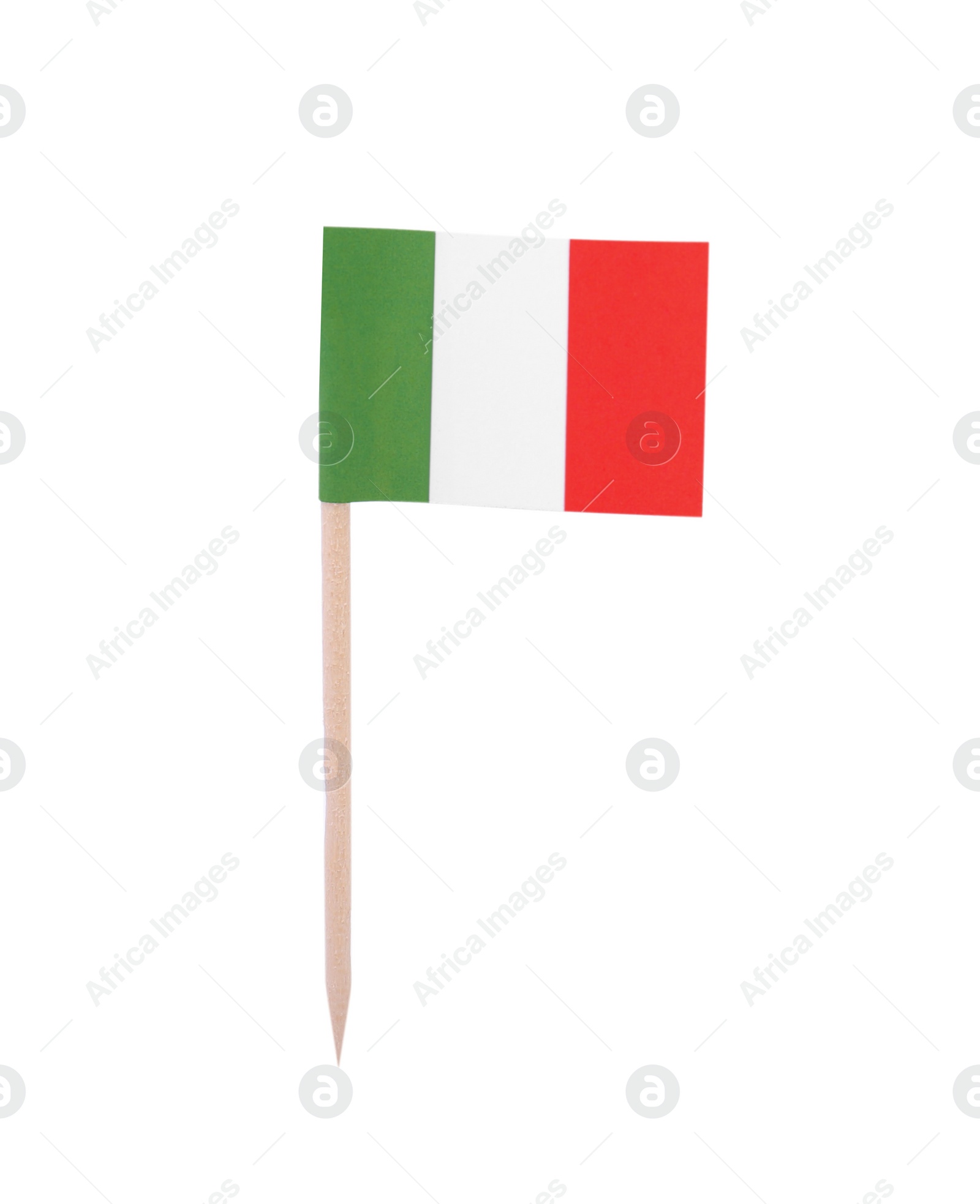 Photo of Small paper flag of Italy isolated on white