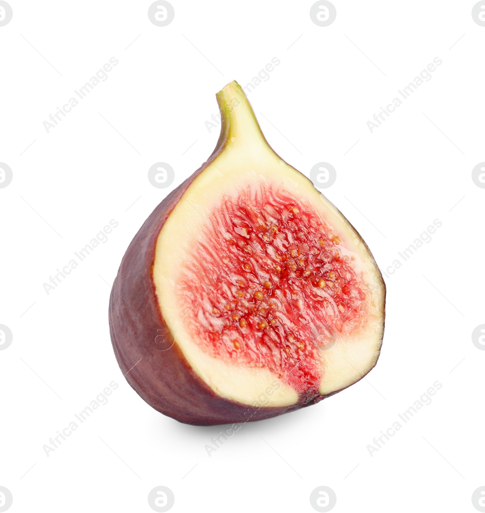 Photo of Half of fresh fig isolated on white