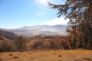 Photo of Picturesque landscape with beautiful sky over mountains