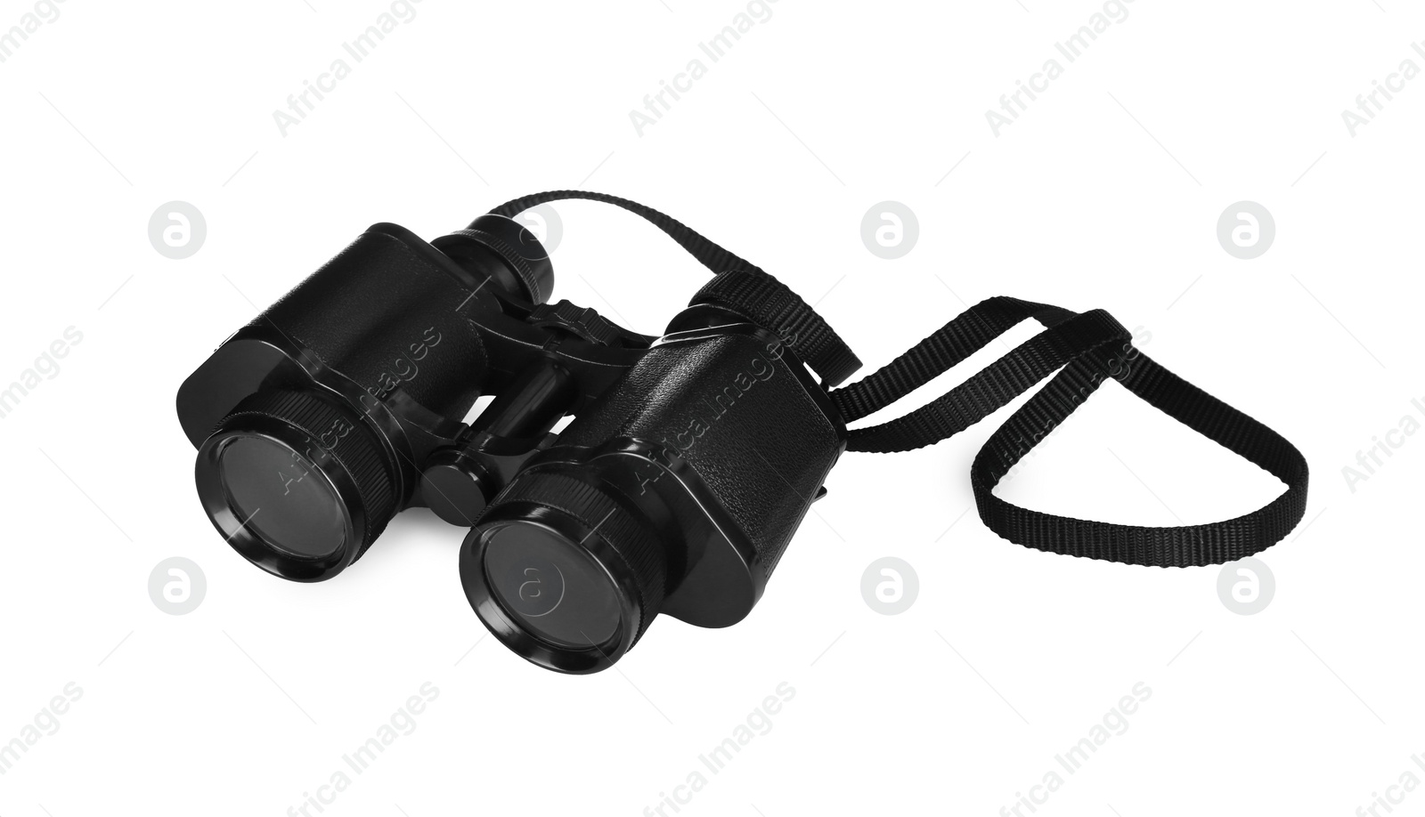 Photo of Modern binoculars isolated on white. Optical instrument