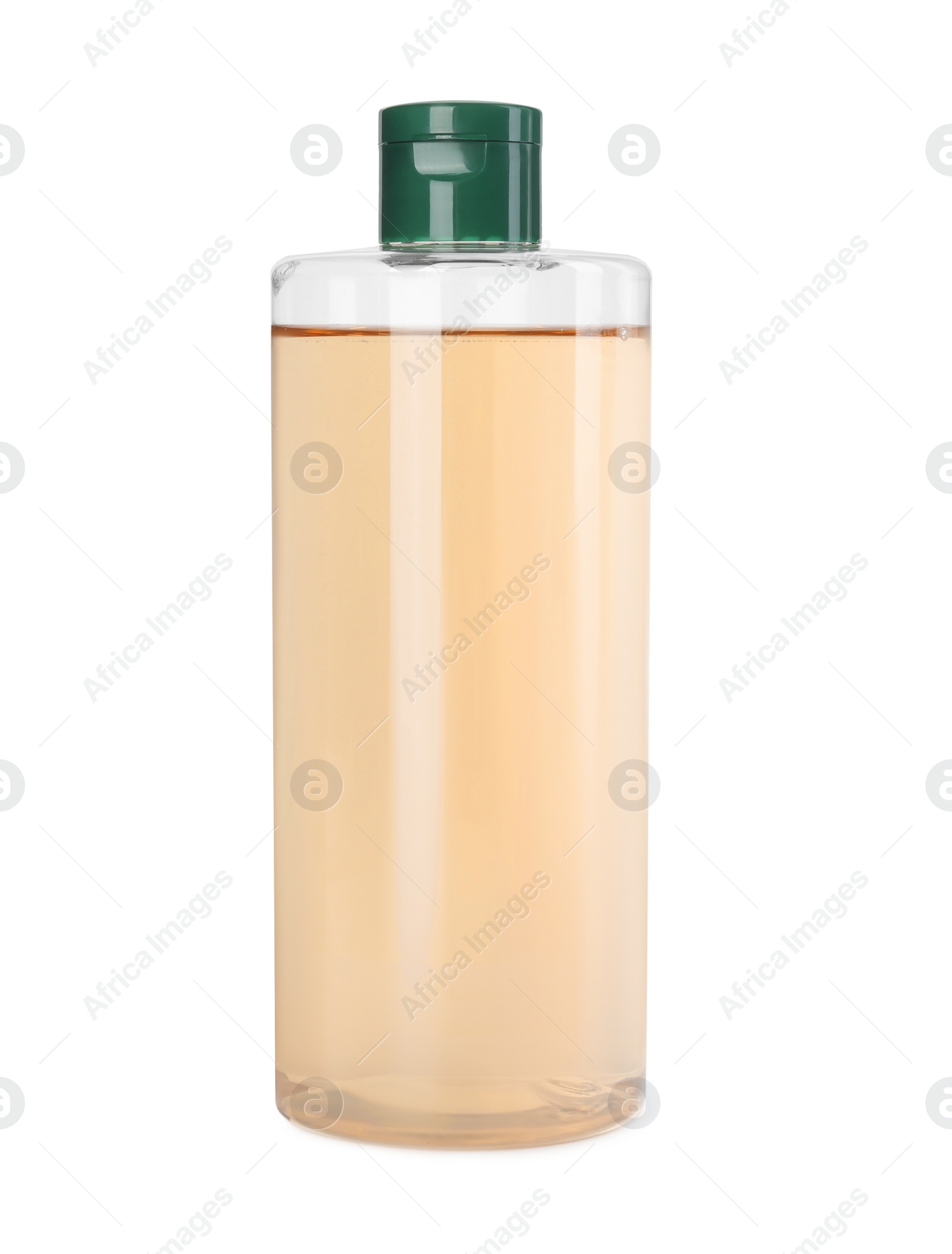 Photo of Bottle of micellar cleansing water isolated on white