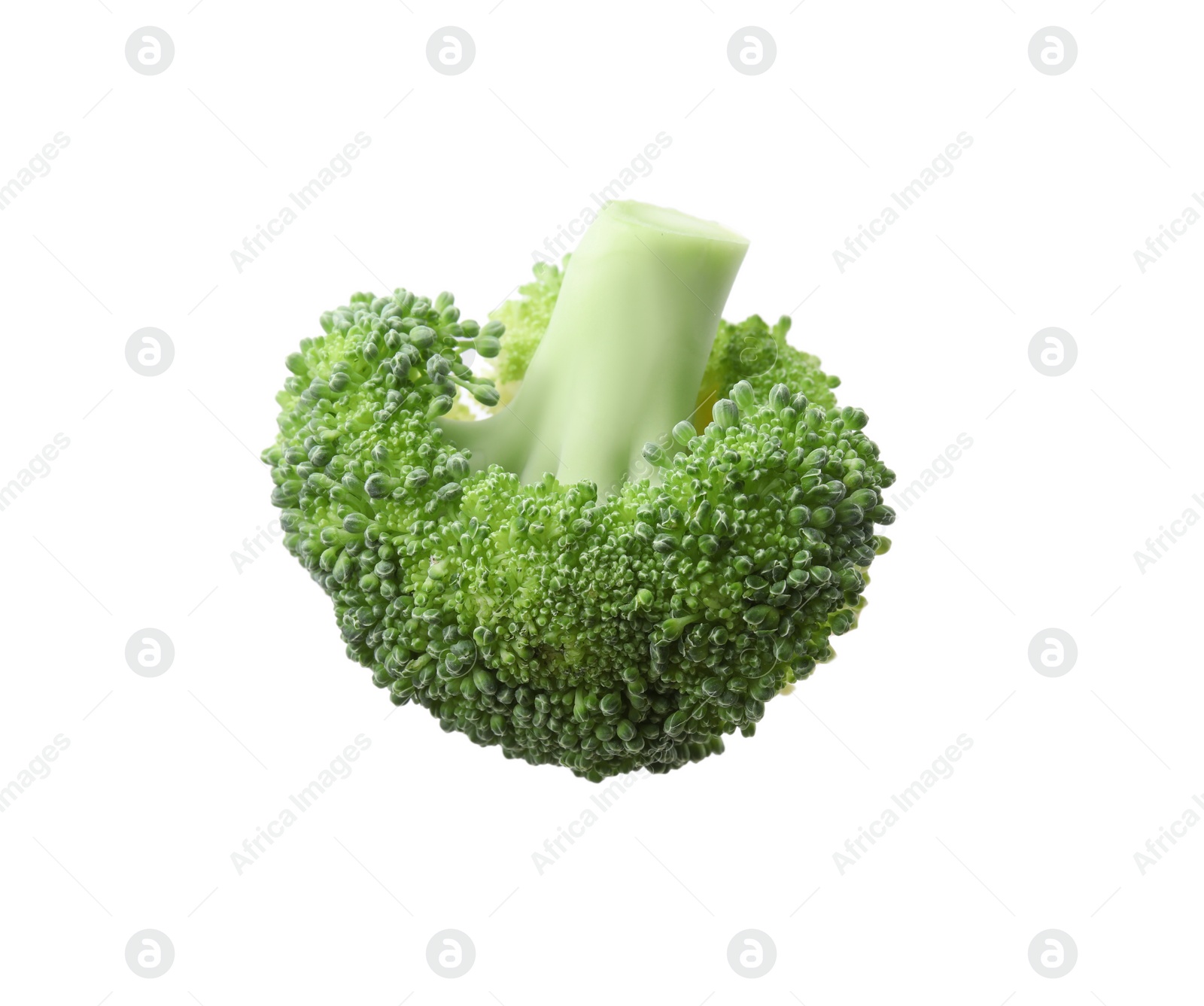 Photo of Fresh raw green broccoli isolated on white