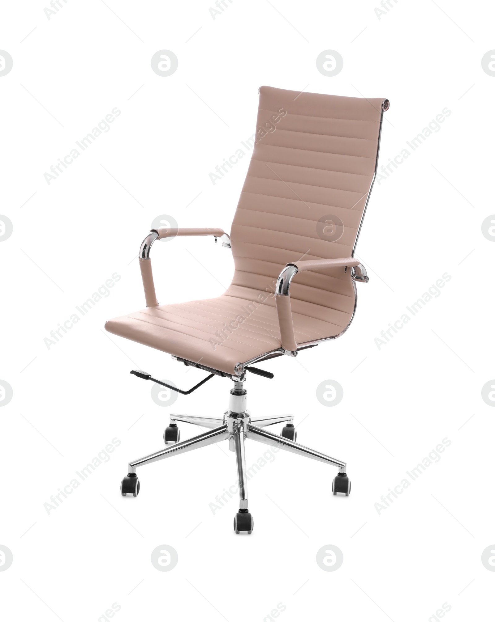 Photo of Comfortable leather office chair isolated on white