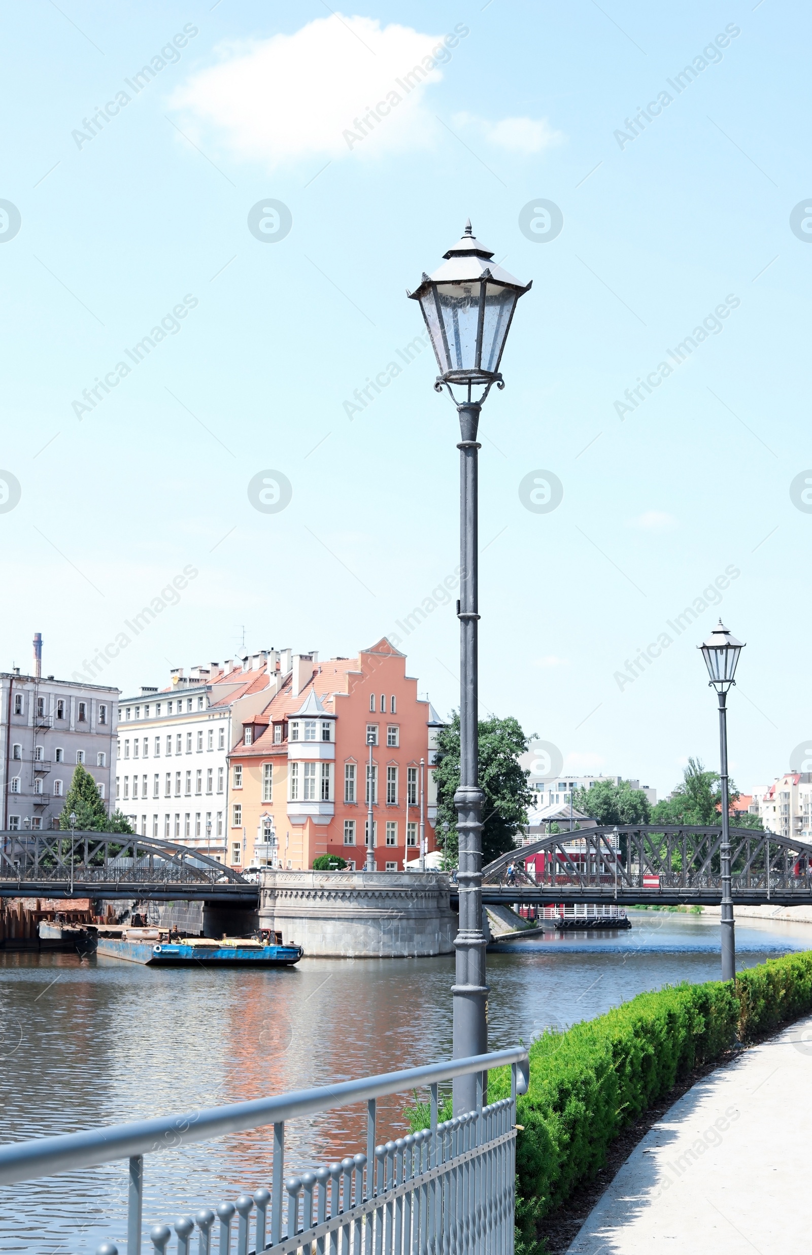 Photo of Beautiful view of city with river and bridges