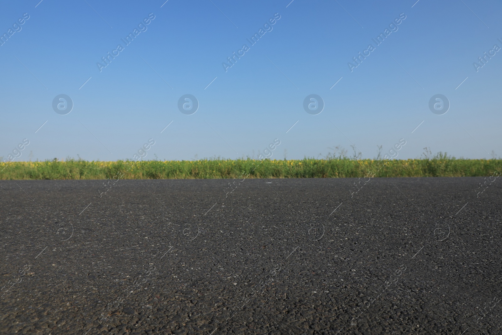 Photo of Beautiful view of empty asphalt highway on sunny day. Road trip