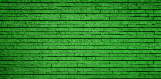 Image of St. Patrick day. Green brick wall as background. Banner design