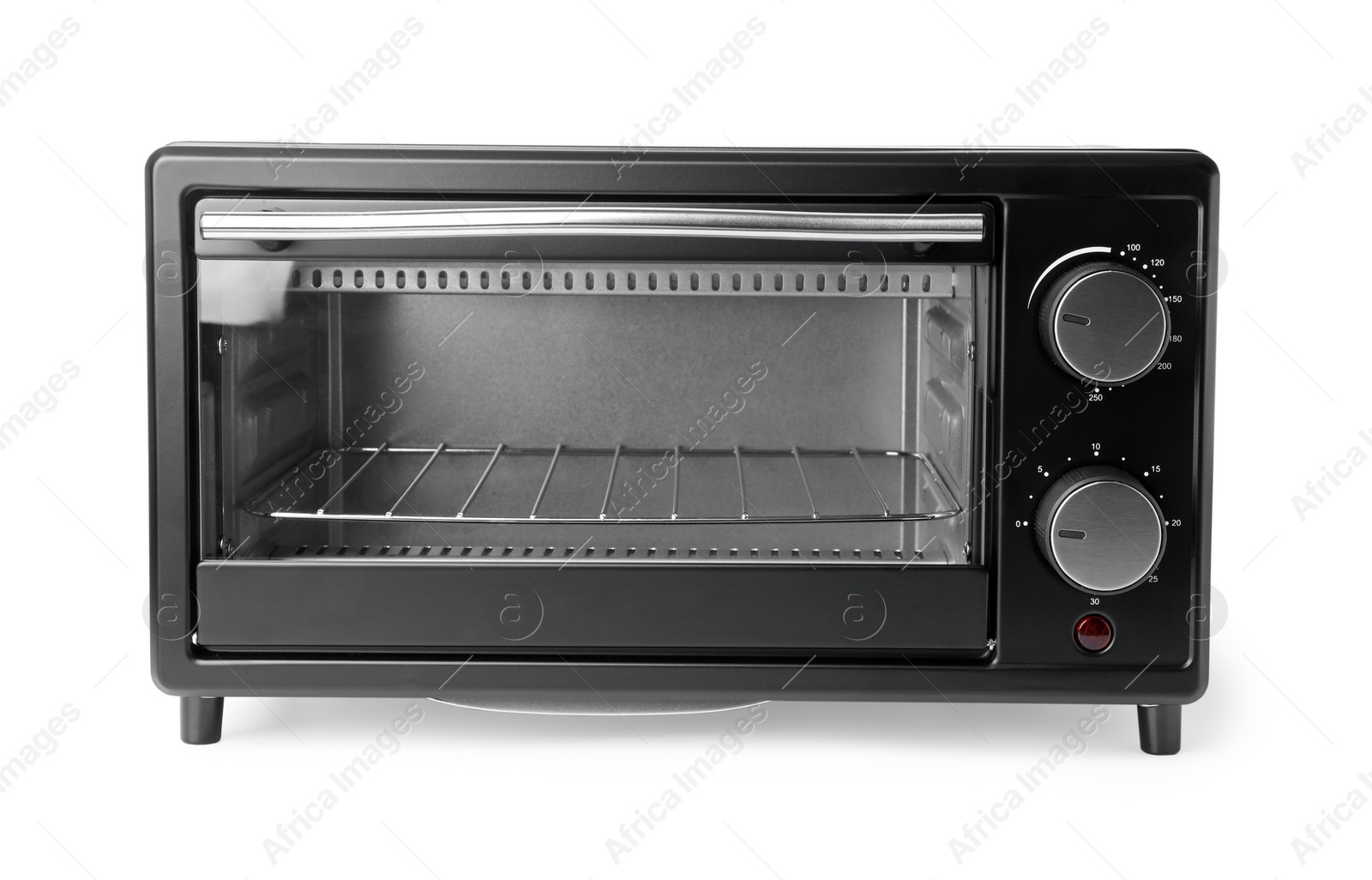 Photo of One electric oven isolated on white. Cooking appliance