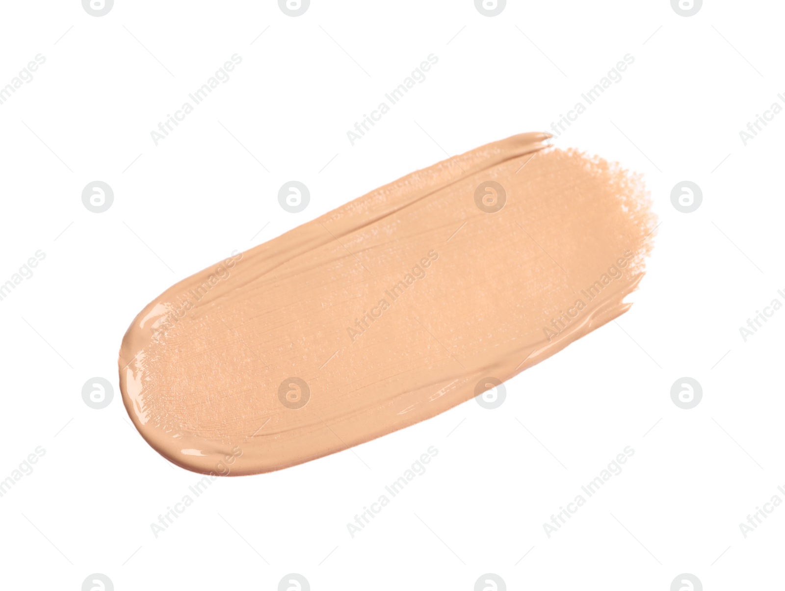 Photo of Smear of skin foundation isolated on white, top view