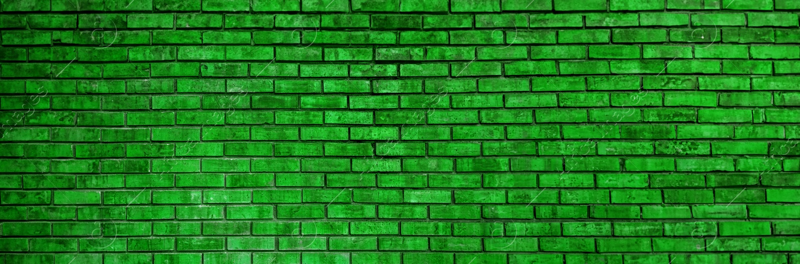 Image of St. Patrick day. Green brick wall as background. Banner design