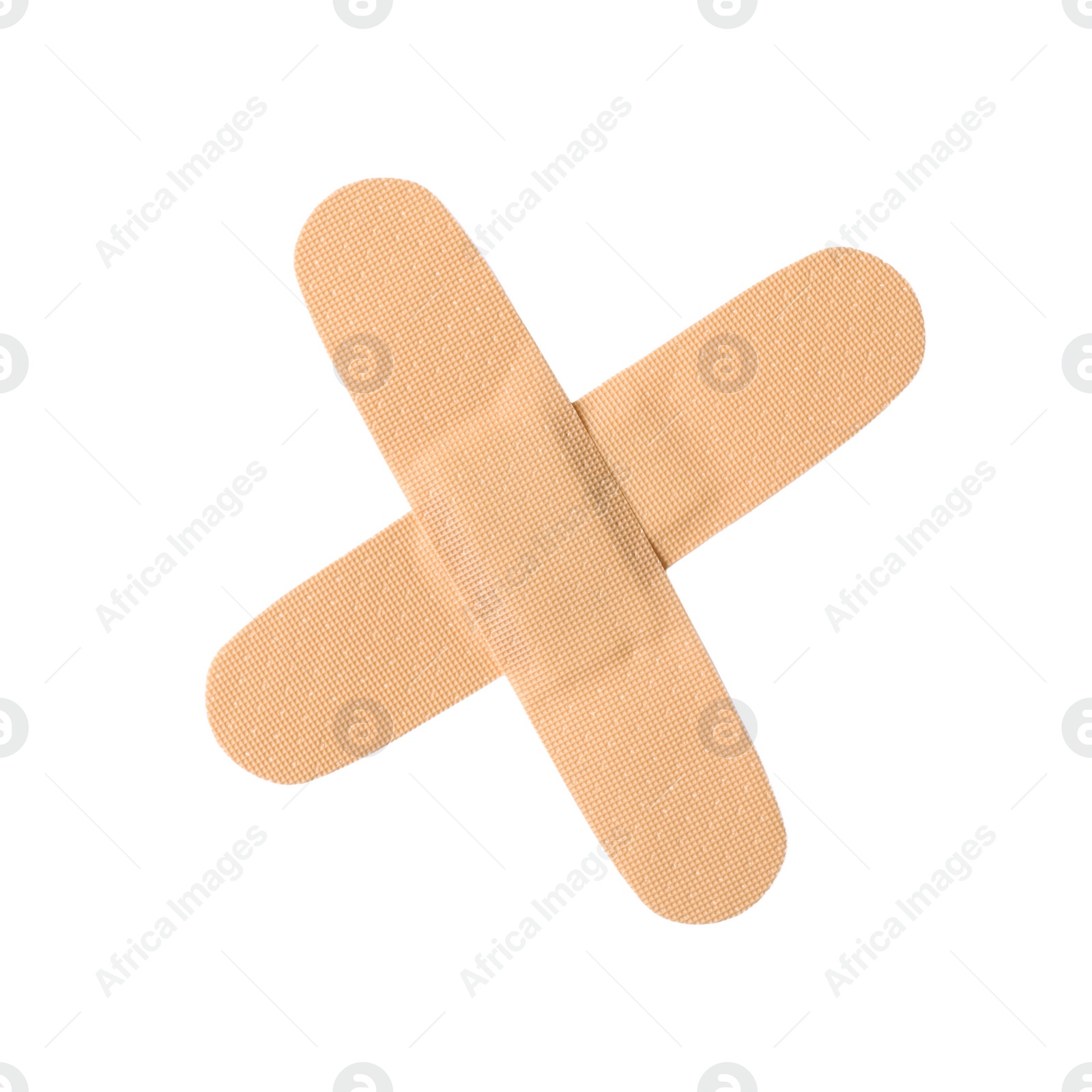 Medical sticking plasters isolated on white. First aid item Photo of Medical sticking plasters isolated on white. First aid item