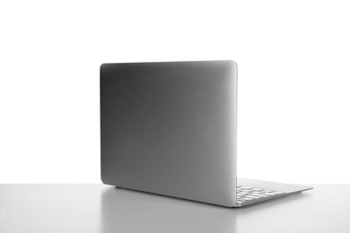 Laptop on white background. Modern technology