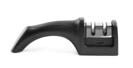 Modern handheld sharpener for knife isolated on white