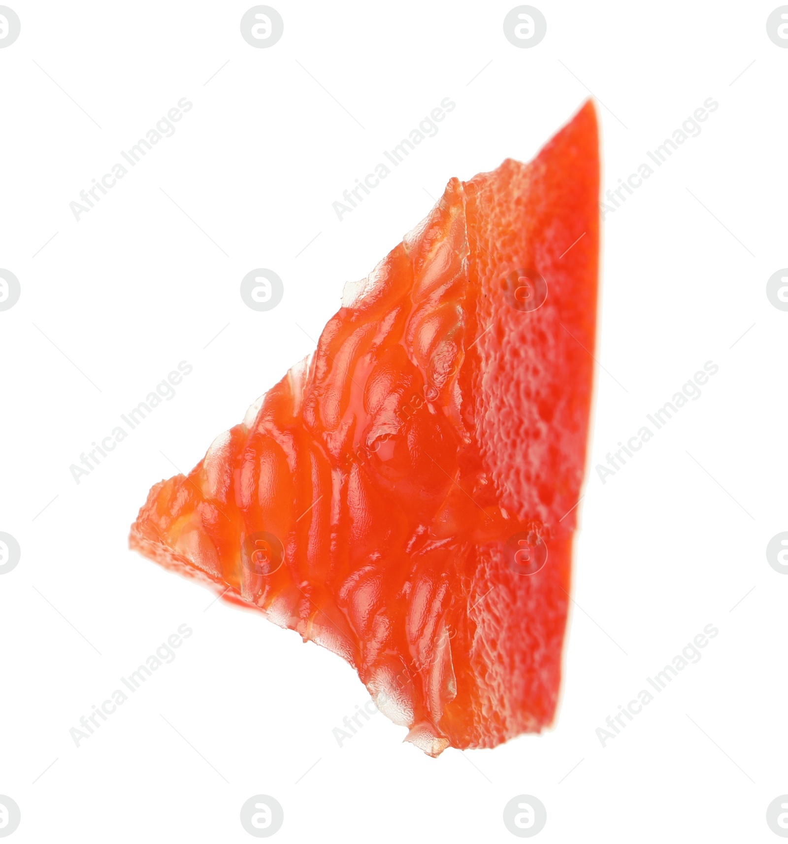 Photo of Piece of red bell pepper isolated on white