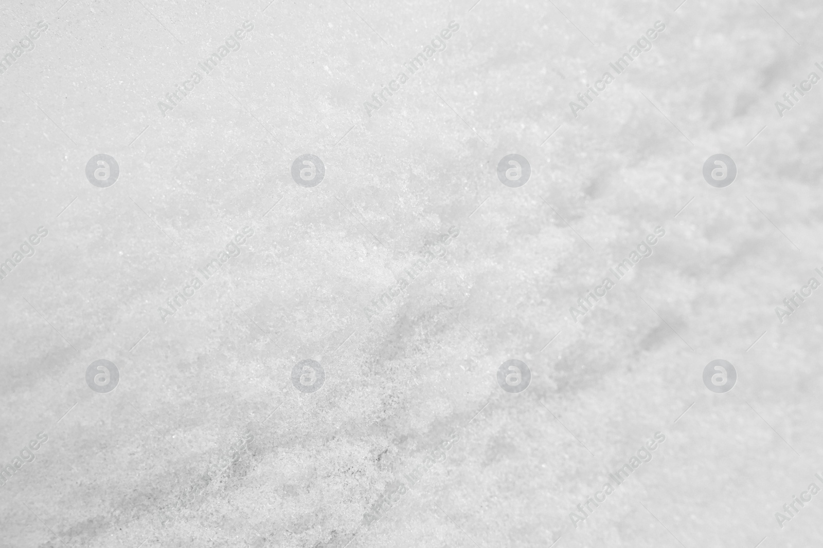 Photo of White snow as background, closeup. Winter season