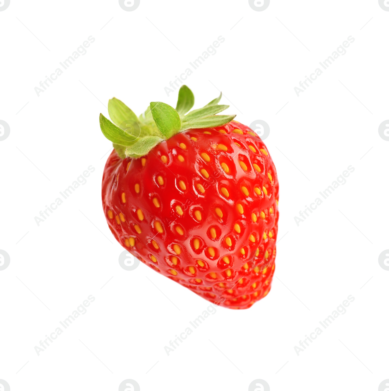 Photo of Delicious fresh red strawberry isolated on white